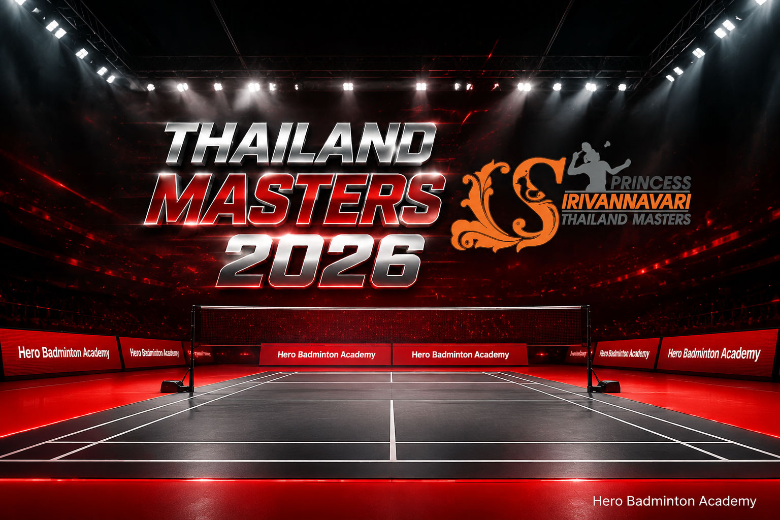 پوستر مسابقات Thailand Masters 2026 در استادیوم نیمیبوتر بانکوک تایلند